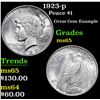 Image 1 : 1923-p Peace Dollar $1 Grades GEM Unc