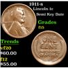 Image 1 : 1911-s Lincoln Cent 1c Grades f+
