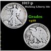 Image 1 : 1917-p Walking Liberty Half Dollar 50c Grades vg+