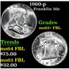 Image 1 : 1960-p Franklin Half Dollar 50c Grades Select Unc+ FBL