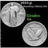 Image 1 : 1925-p Standing Liberty Quarter 25c Grades f+