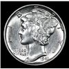 Image 2 : 1941-p Mercury Dime 10c Grades Select+ Unc