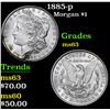 Image 1 : 1885-p Morgan Dollar $1 Grades Select Unc