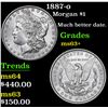 Image 1 : 1887-o Morgan Dollar $1 Grades Select+ Unc