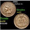 Image 1 : 1901 Indian Cent 1c Grades Select AU