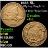 Image 1 : 1858 SL Flying Eagle Cent 1c Grades vf+