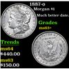 Image 1 : 1887-o Morgan Dollar $1 Grades Select+ Unc