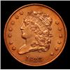 Image 2 : ***Auction Highlight*** 1833 Classic Head half cent 1/2c Graded Select Unc RD By USCG (fc)