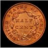 Image 3 : ***Auction Highlight*** 1833 Classic Head half cent 1/2c Graded Select Unc RD By USCG (fc)