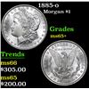 Image 1 : 1885-o Morgan Dollar $1 Grades GEM+ Unc