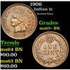 Image 1 : 1906 Indian Cent 1c Grades Select+ Unc BN