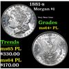 Image 1 : 1881-s Morgan Dollar $1 Grades Choice Unc+ PL