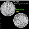 Image 1 : 1917-p Walking Liberty Half Dollar 50c Grades f+