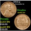 Image 1 : 1912-p Lincoln Cent 1c Grades Select Unc BN