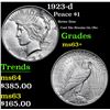 Image 1 : 1923-d Peace Dollar $1 Grades Select+ Unc