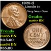 Image 1 : 1929-d Lincoln Cent 1c Grades Choice+ Unc BN