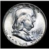 Image 2 : 1952-p Franklin Half Dollar 50c Grades Choice Unc+ FBL