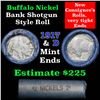 Image 1 : Buffalo Nickel Shotgun Roll in Old Bank Style Wrapper 1917 & d Mint Ends (fc)