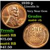Image 1 : 1926-p Lincoln Cent 1c Grades Choice+ Unc RB