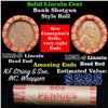 Image 1 : Mixed small cents 1c orig shotgun roll,1919-d Wheat Cent, 1931-s Wheat Cent other end