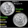 Image 1 : 1884-o Morgan Dollar $1 Grades Select+ Unc