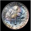 Image 3 : 1964-d Rainbow Toned Roosevelt Dime 10c Grades GEM Unc