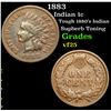 Image 1 : 1883 Indian Cent 1c Grades vf+