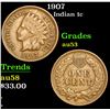 Image 1 : 1907 Indian Cent 1c Grades Select AU