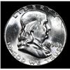 Image 2 : 1958-p Franklin Half Dollar 50c Grades Select+ Unc