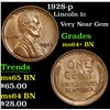 Image 1 : 1928-p Lincoln Cent 1c Grades Choice+ Unc BN