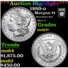Image 1 : ***Auction Highlight*** 1880-o Morgan Dollar $1 Graded Select+ Unc By USCG (fc)