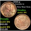 Image 1 : 1916-p Lincoln Cent 1c Grades Choice+ Unc BN