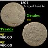 Image 1 : 1807 Draped Bust Large Cent 1c Grades ag