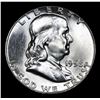 Image 2 : 1958-p Franklin Half Dollar 50c Grades Unc Details