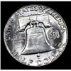 Image 3 : 1958-p Franklin Half Dollar 50c Grades Unc Details