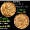 Image 1 : 1933-p Lincoln Cent 1c Grades Choice+ Unc RD