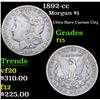 Image 1 : 1892-cc Morgan Dollar $1 Grades f+