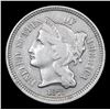 Image 2 : 1873 Open 3 Three Cent Copper Nickel 3cn Grades vf++