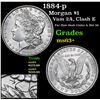 Image 1 : 1884-p Morgan Dollar $1 Grades Select+ Unc