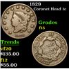 Image 1 : 1829 Coronet Head Large Cent 1c Grades f+