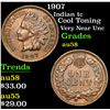 Image 1 : 1907 Indian Cent 1c Grades Choice AU/BU Slider