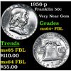 Image 1 : 1956-p Franklin Half Dollar 50c Grades Choice Unc+ FBL