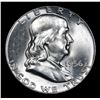 Image 2 : 1956-p Franklin Half Dollar 50c Grades Choice Unc+ FBL