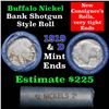 Image 1 : Buffalo Nickel Shotgun Roll in Old Bank Style Wrapper 1919 & d Mint Ends (fc)