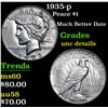 Image 1 : 1935-p Peace Dollar $1 Grades Unc Details