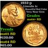 Image 1 : 1932-p Lincoln Cent 1c Grades Choice+ Unc RD
