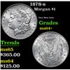 Image 1 : 1878-s Morgan Dollar $1 Grades Choice+ Unc