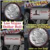 Image 1 : ***Auction Highlight*** Full Morgan/Peace silver dollar roll $20, 1891 & 1879 ends Mixed dates  (fc)