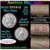 Image 1 : ***Auction Highlight*** Full solid date 1934-d Peace silver dollar roll, 20 coins   (fc)