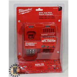 NEW MILWAUKEE M18 +  M12 RAPID CHARGER